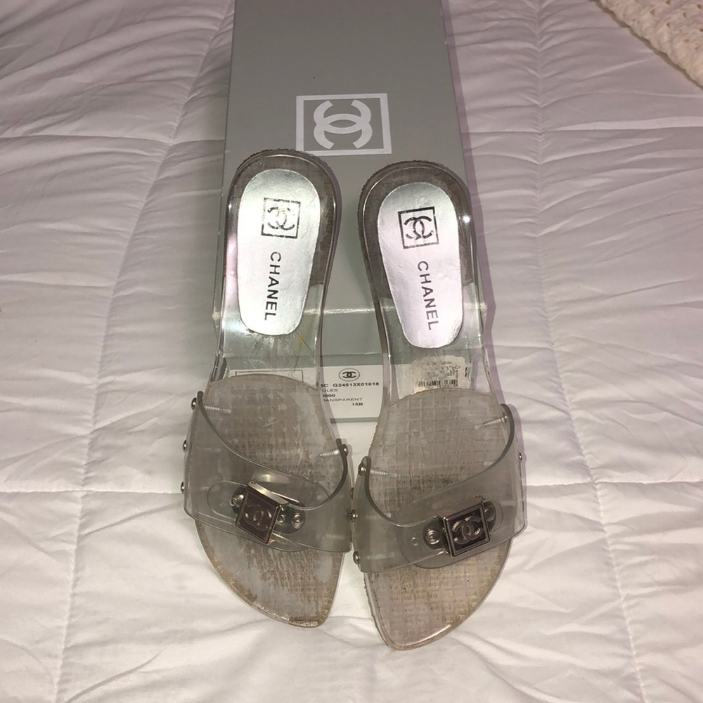 Chanel Transparent Mules